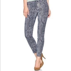 Blue Snakeskin Gap Super Skinny Pants